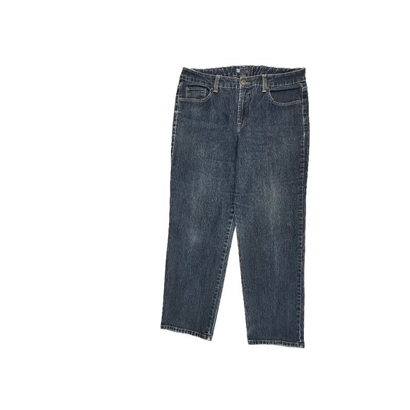 Relativity Straight Women's size 14 dark Blue Denim Jeans - Picture 1 of 4